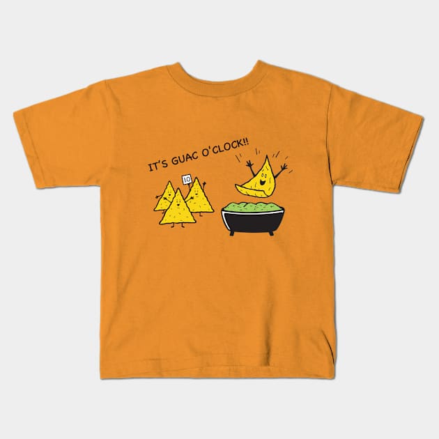 Guac o'clock Kids T-Shirt by RobberBaronsInk